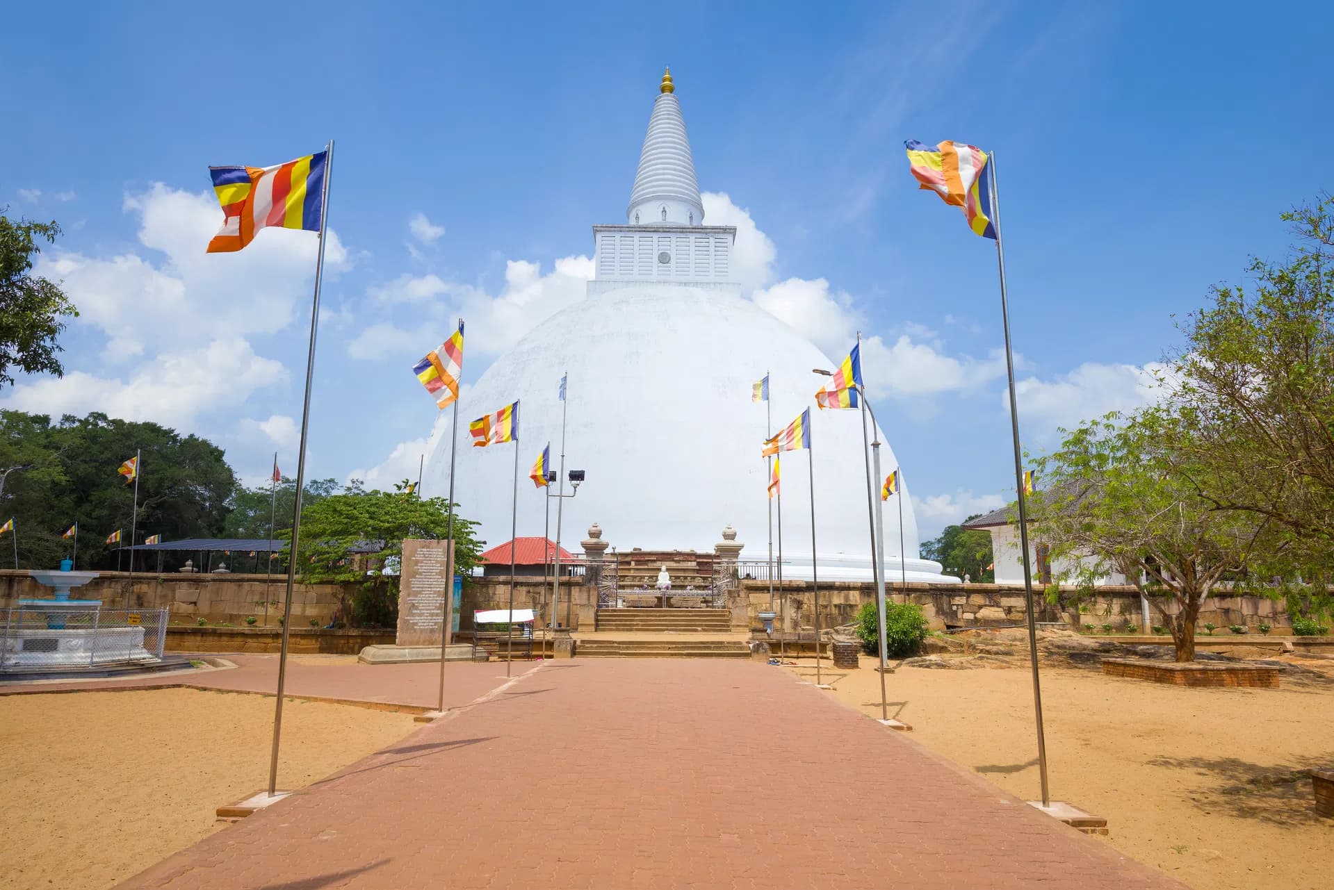 Mirisaveti Stupa on a sunny day in Anuradhapura