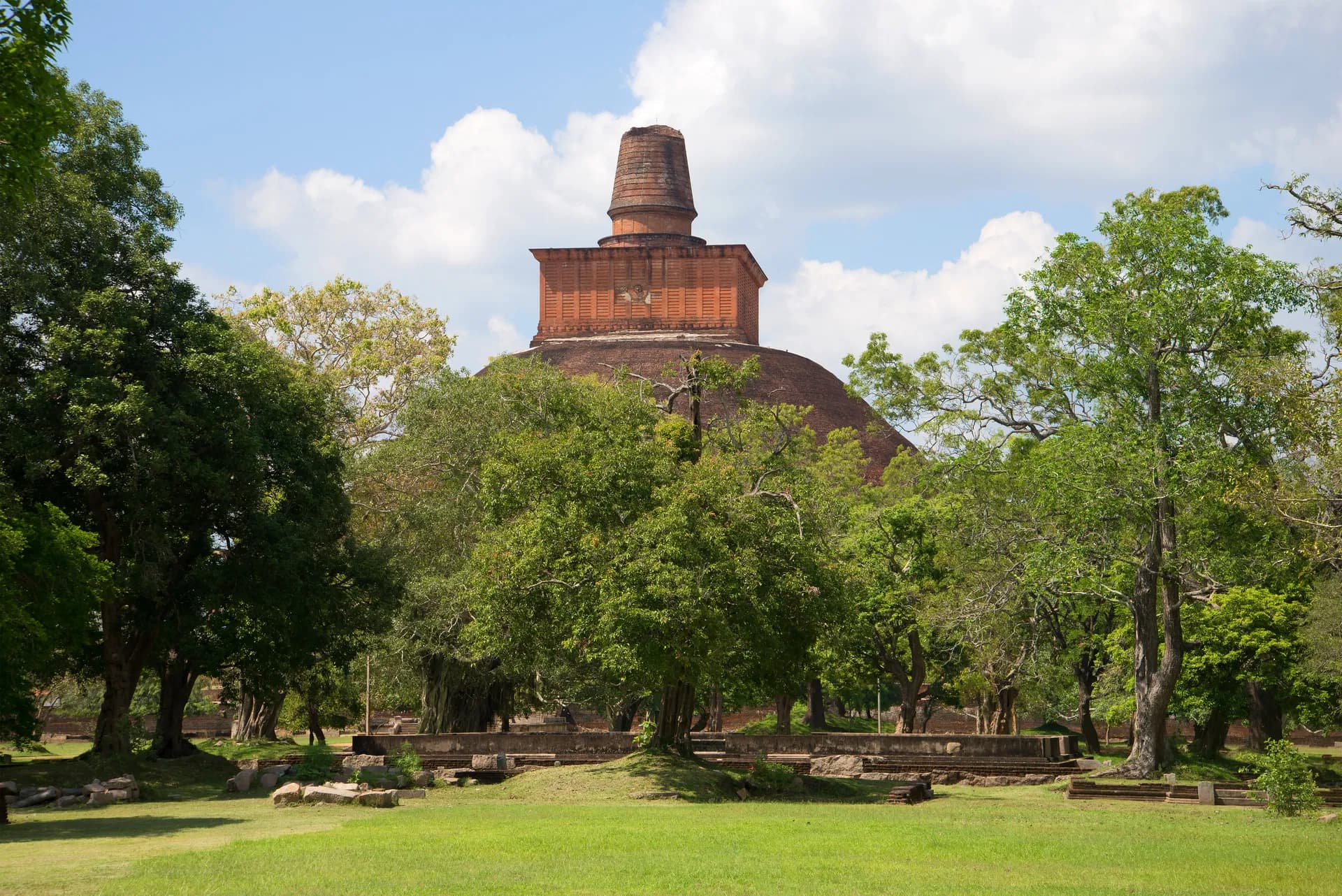 View from the top of an ancient stupa in Anuradhapura